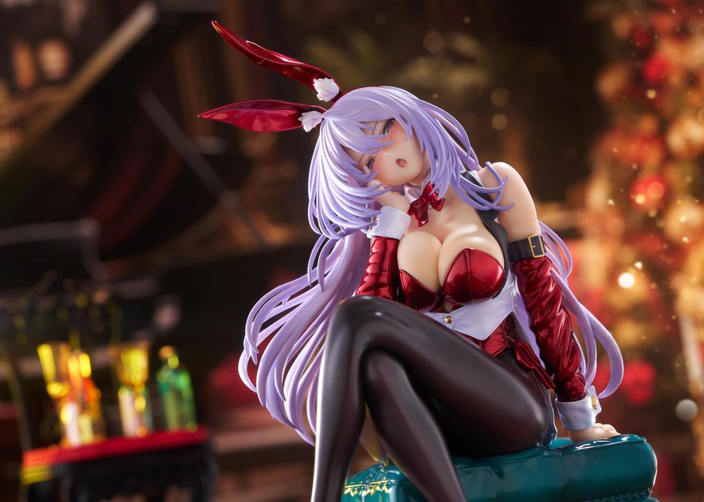 PLUMPMOA Shy Girlfriend Amakasa Bunny Ilustroval Piromizu Santa Bunny Scale PVC Malovaná kompletní figurka PF356 "Tsuru Style" (Vánoční barva) 1/7