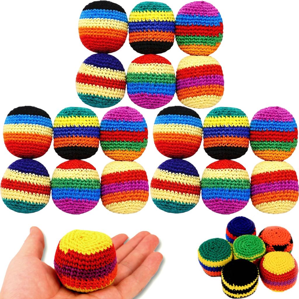 12 Pack Hand Woven Juggling Balls Lightweight Portable Coordination Training Balls for Daily Entertainment and Practice Use