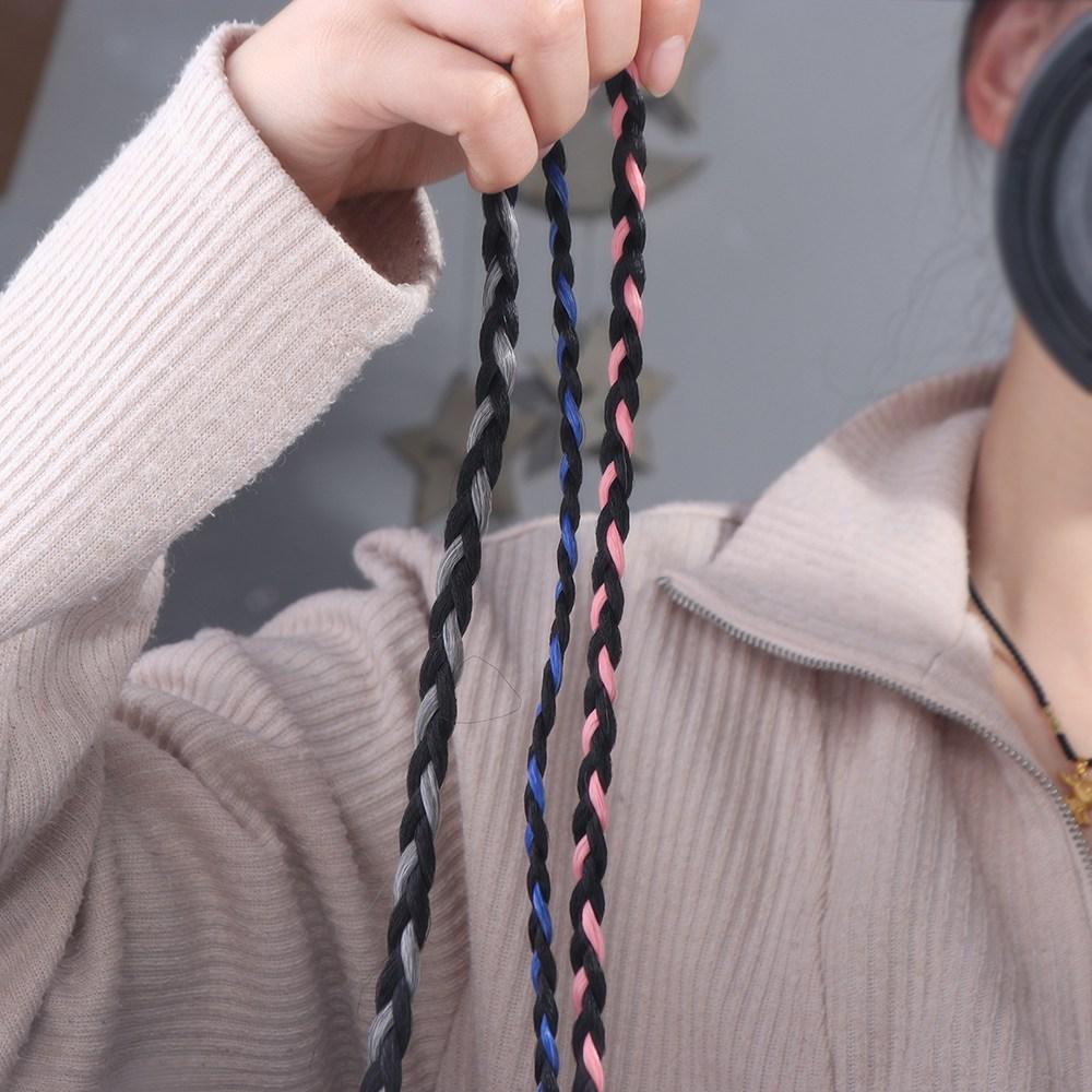 Fashion Boxing Braid Hair Pieces Clip Hanging Ear-Dye Wig Twist Braided Hair Rope Girls