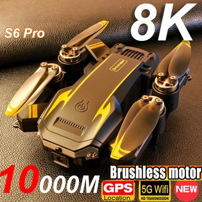 S6 Pro Drohne Luft 8K HD Professioneller faltbarer Quadrocopter zur Hindernisvermeidung mit Doppelkamera GPS WIFI RC UAV Weihnachtsgeschenke