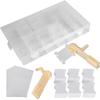 Embroidery Floss Organizer Box Milk White Cross Stitch Plastic Bobbins Manual Winding Machine