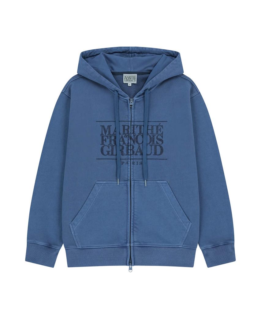 Marith + Franois Girbaud Classic Logo Dyeing Hoodie Zipup Blue