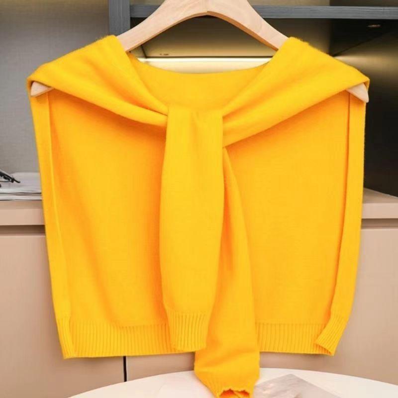 [Shawl] Spring And Autumn Striped Shawl Women'S Foreign High-End Knitting Versatile