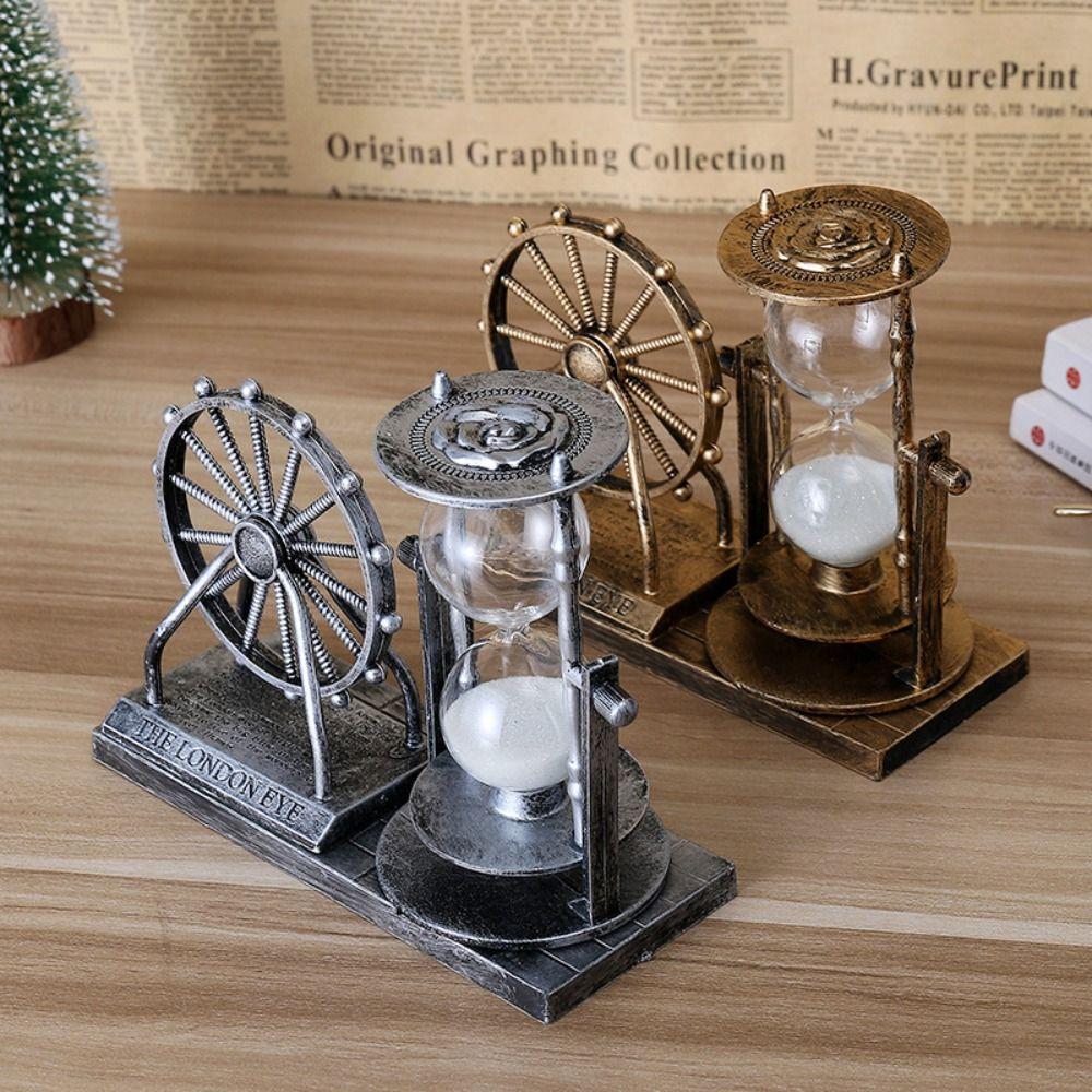 Sand Glass Ferris Wheel Hourglass Rotating Ferris Wheel Ornament Sand Clock Timer  Desktop Decor