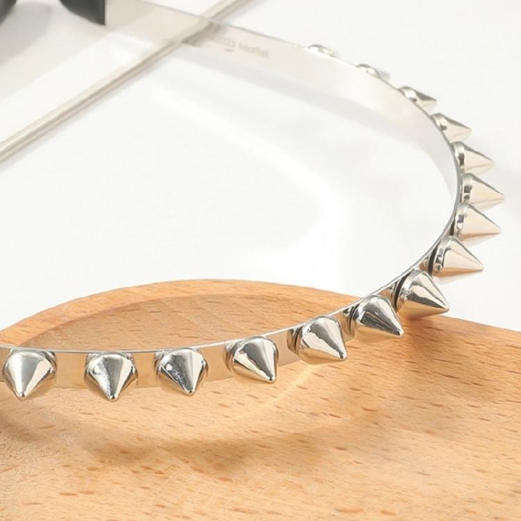Unique Silver Studded Headbands Multifunctional Stylish Alloys Headpiece Fashionable Head Accessory
