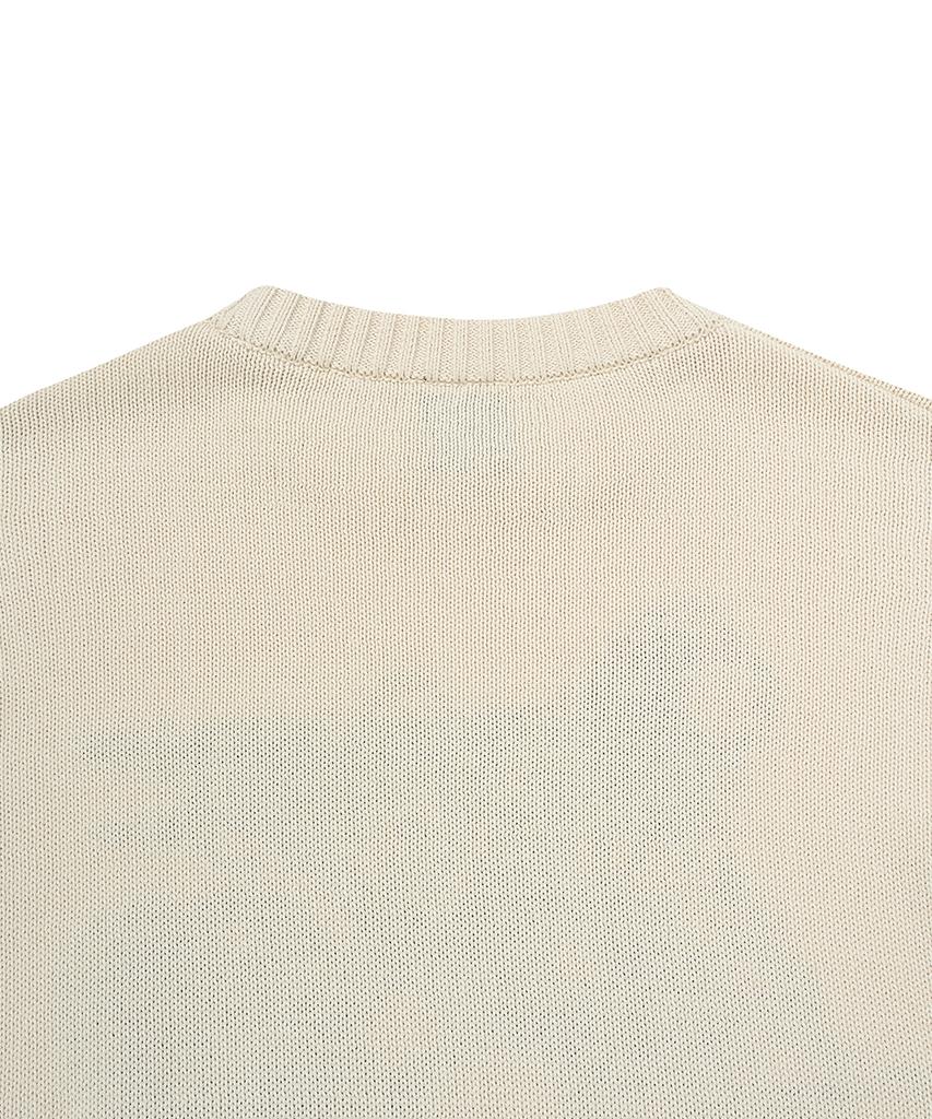 Opeunyadeu(Owai) Planitary Orbit Logo Knit - Ivory