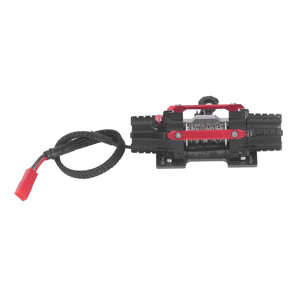 RC Winch Aluminum Alloy Electric Dual Motor Simulated Winch for SCX10 90046 D90 1Celsius10 RC Car 6 to 8V