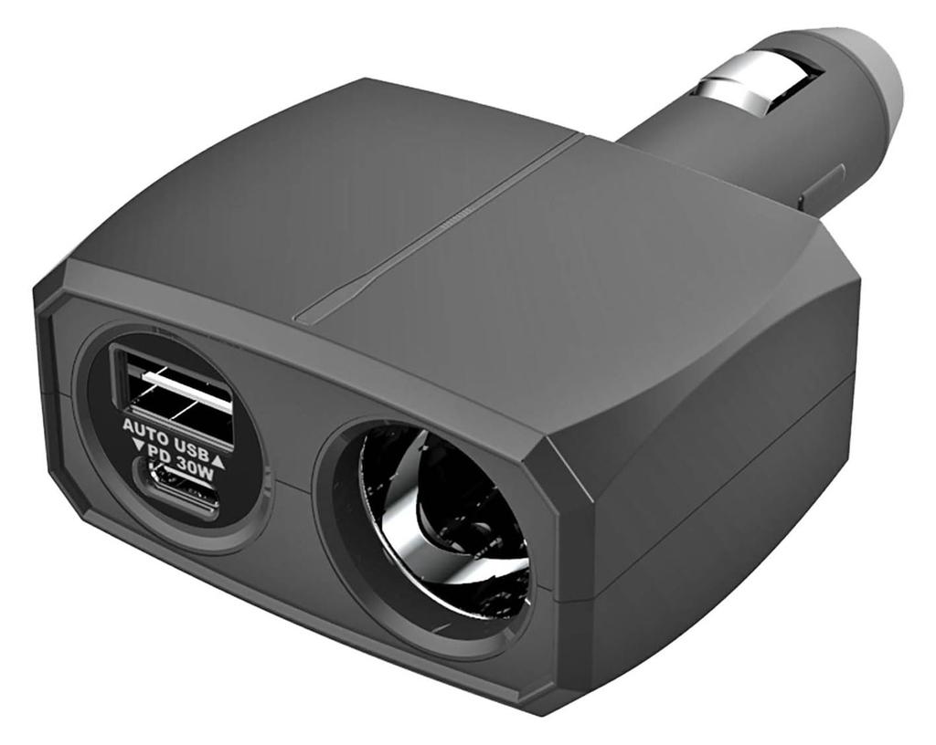 Kashimura Rozšiřující zásuvka kompatibilní s USB PD30W Přímá zásuvka/Oboustranná USB automatická