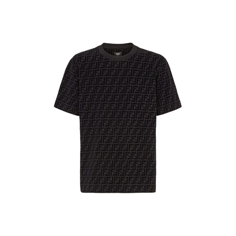 Fendi T-Shirt Herren Schwarz Braun FY0936A7D5F0ABB