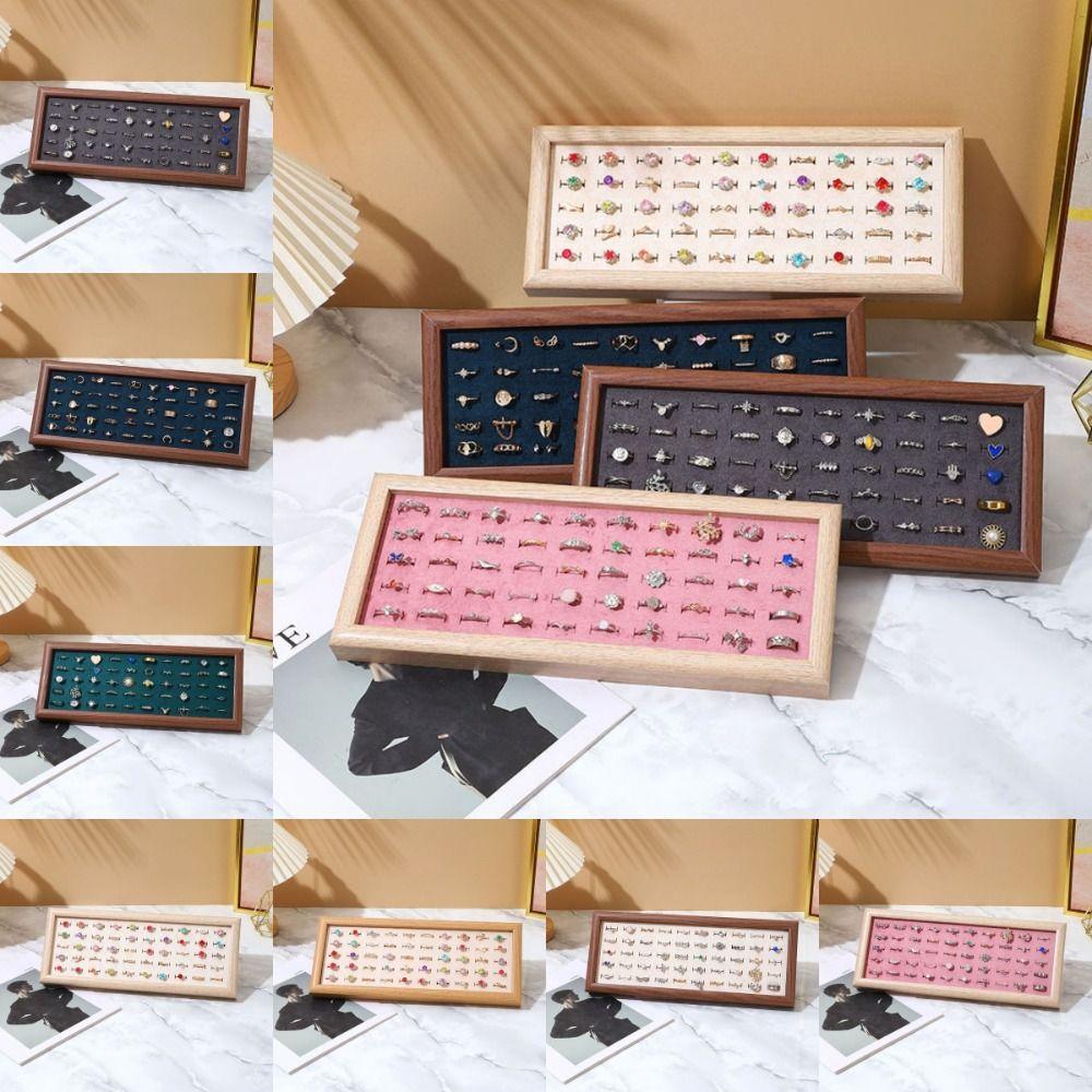 Velvet Fashion Jewelry Trays 50 Slot Stud Earrings Storage Rack Jewelry Storage Pallet  Show Case