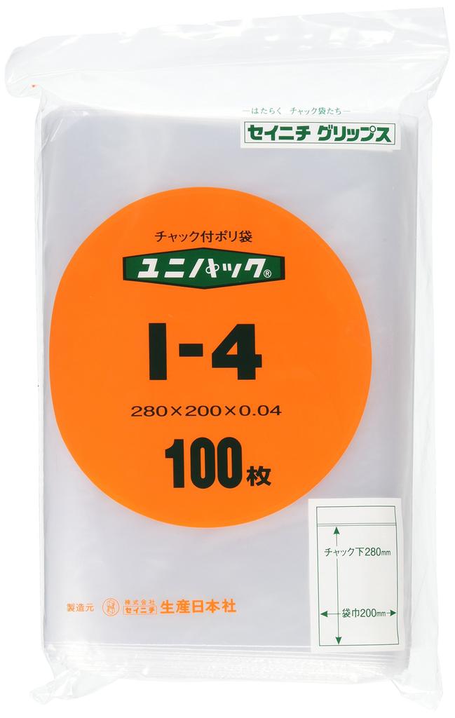 Production Japan Unipack bag with Polyethylene Japan AYN0807 (Plastic zipper) I-4 (100 pieces)