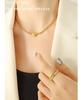 18K Gold-Plated Titanium Steel Clavicle Necklace - Trendy European & American Style Jewelry for Women