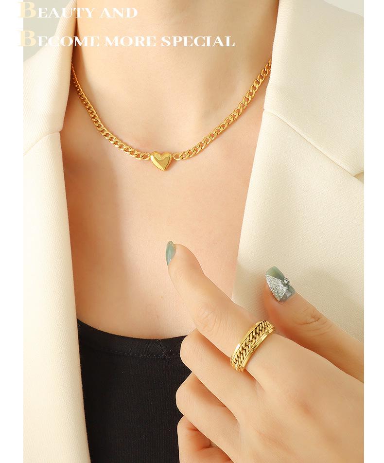 18K Gold-Plated Titanium Steel Clavicle Necklace - Trendy European & American Style Jewelry for Women