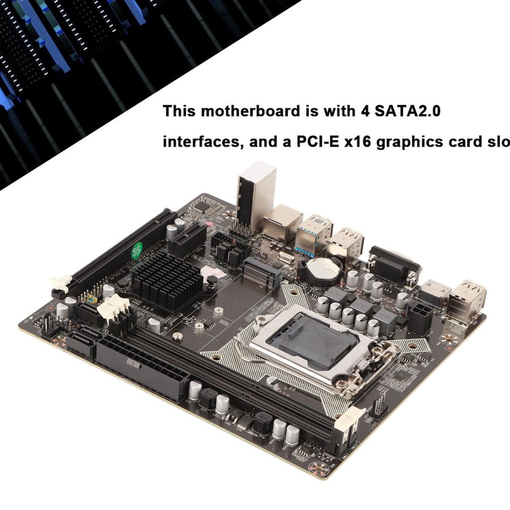 H81 LAG1150 DDR3 Motherboard with HDMI SATA 2.0 USB 2.0 Support VGA+HDMI Dual Output