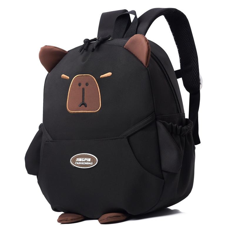 

Character Capybara Playful School Backpack For Toddlers And Kids In Various Options Color чёрный