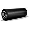 Diâmetro 40 mm, furo 10 mm, rolamento de poliuretano preto, roda de superfície dura POM, polia acionada, roda guia silenciosa Rolamento duplo