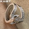 925 Sterlingsilber Eingelegter Kristall 7-10 Ring für Damen Modeaccessoires Schmuck