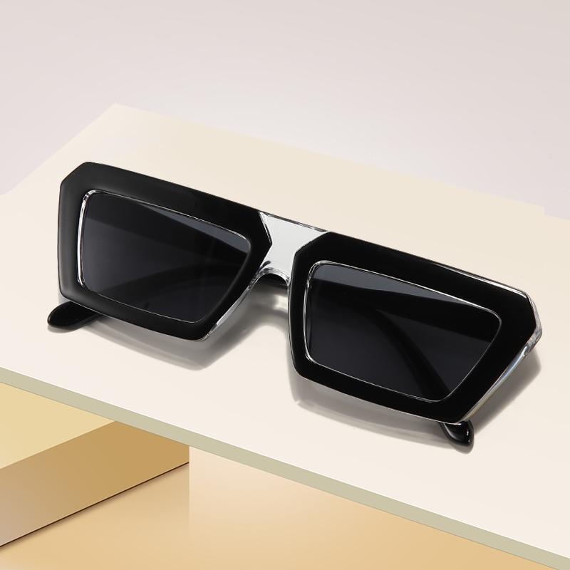 Retro tech square sunglasses UV protection outdoor driving fashion glasses for women