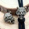 Prajna Skull Head Brass Knife Beads EDC DIY Paracord Woven Bracelets Lanyard Pendants Accessories Outdoor Tool Hangings Charms
