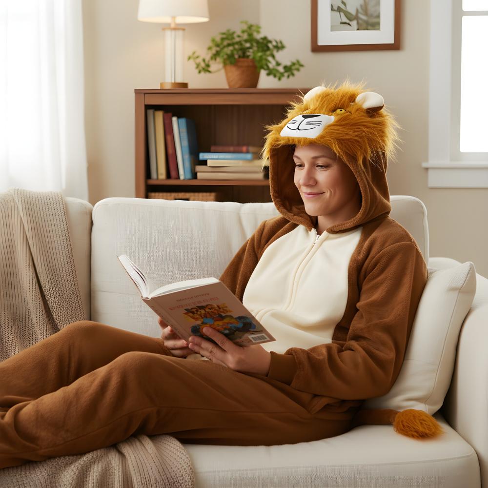Piżama Onesie Kigurumi Kostium Przebranie Lew Xxl: 185 - 195Cm