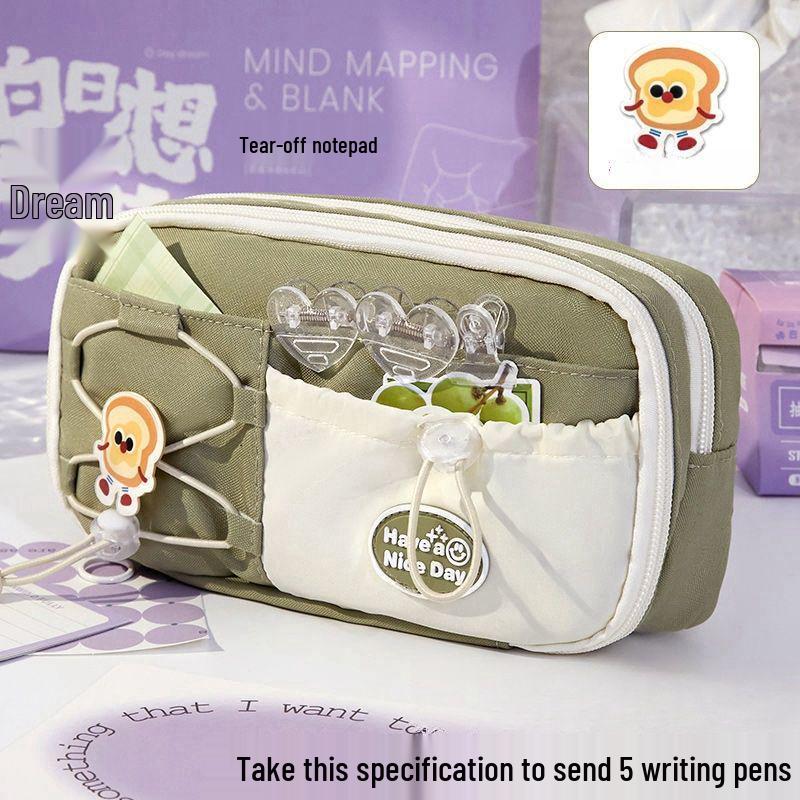 Large Capacity Cute Pencil Case for Girls - Perfect for Elementary To High School Students