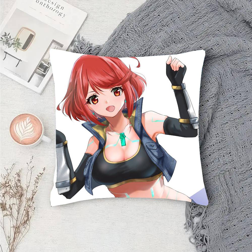 Pyra Animated Game X-Xenoblade Chronicles X Pillow Case Fashion Square Pillowcase Bedroom Sofa Room Ins Decoration Leisure