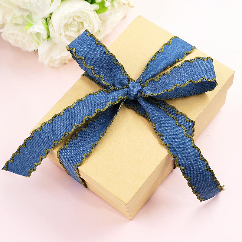 2m Denim Bordas Limpas DIY Fita Fácil de Cortar Tecido Vintage Acessórios Resistentes Flexível com Gancho Durável