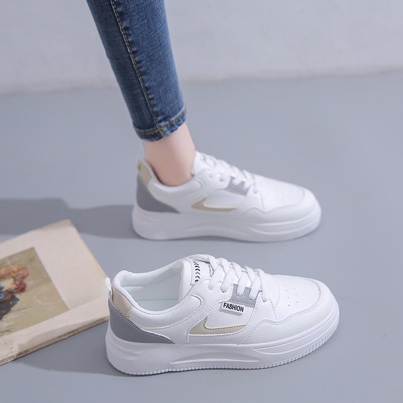 Nové dámské boty Stejné ležérní boty Šití Zavazovací Bílé boty Dámské ležérní Prodyšné tenisky