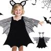2Pcs Bat Wing Dress Bat Ears Headband Halloween Vampires Cosplay Costume Set for Kids Girls Bat Costumes Accessories