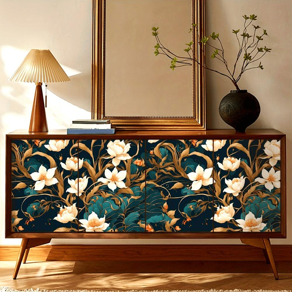 Pattern Sticker, Hotel Bedroom Cafe Renovation Wall Bookcase with Glue Self-adhesive PVC Wallpaper Commercial Waterproof