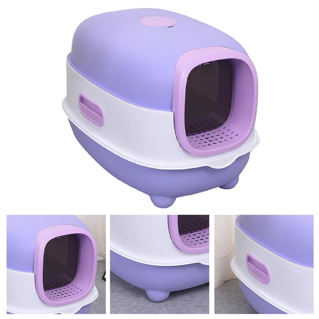 Enclosed Cat Litter Box Extra Large Splash Proof Odor Control Enclosed Cat Pan Cat Toilet Box for