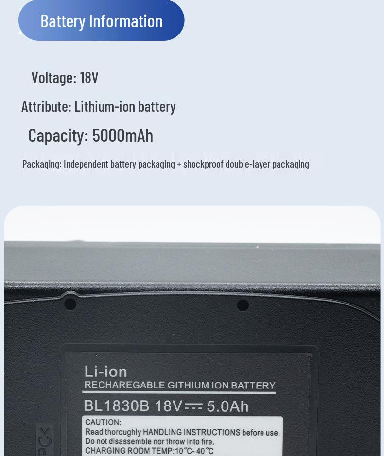 Compatible 18V 4.0A Lithium Battery for Makita GJD Hand Drill Tools