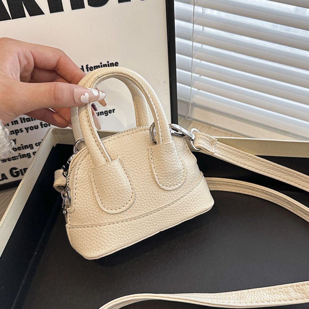 PU Leather Mini Crossbody Bag Korean Style Shell Bag Fashion Shoulder Bag  Girls