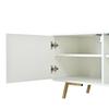 190 x 40 x 51.5 cm TV Cabinet with 4 Cabinet Doors, Lowboard with 5 Metal Legs, Suitable for TVs with approx. 85 Inch Screen Diagonal, White-Gold
