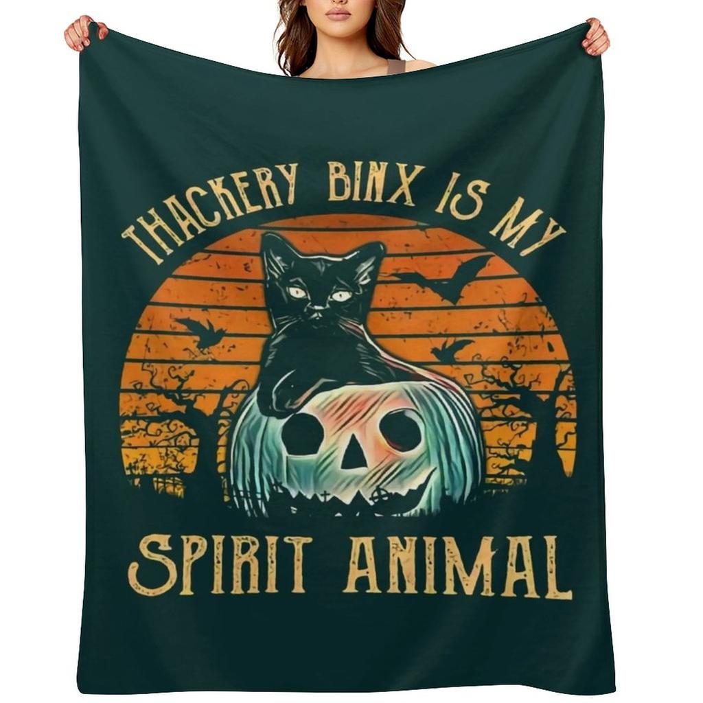 Thackery Binx is My Spirit Animal Throw Blanket Moving Camping Decorative Beds Quilt Blankets