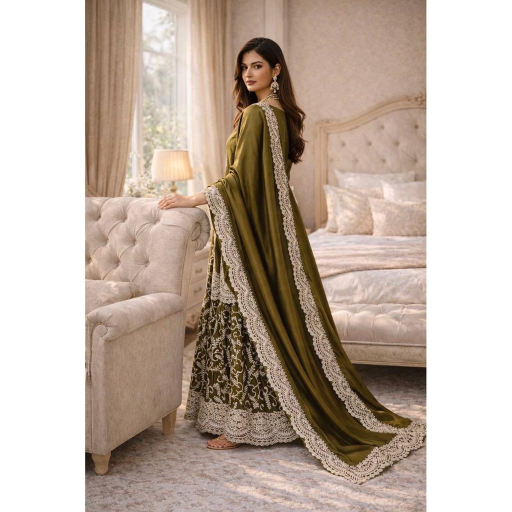 Indian Paksiatni Ethnic Salwar Kameez Bollywood Wedding Party Wear Sharara Suit
