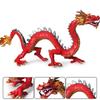 Oenux Original Mythical Chinese Dragon Dinosaurs Action Figures Animals Model Solid PVC Decoration Collection Kids Toy Gift