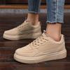 2025 Trendy Unisex Plus Size Thick Sole Leather Board Shoes - Versatile Campus Sports Style Casual Footwear