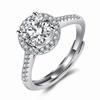 Luxury   Copper Ring Exquisite Cute For Women Cassic Wedding Engagement Wedding Bands Fine Zircon Jewelry Gift