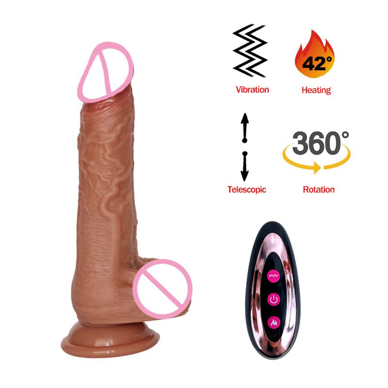 Realistic Penis Dick Vibrating Dildos Thrusting Dildo Vibrator for Women Remote Control Vibrators Anal Sex Toy with Suction Cup