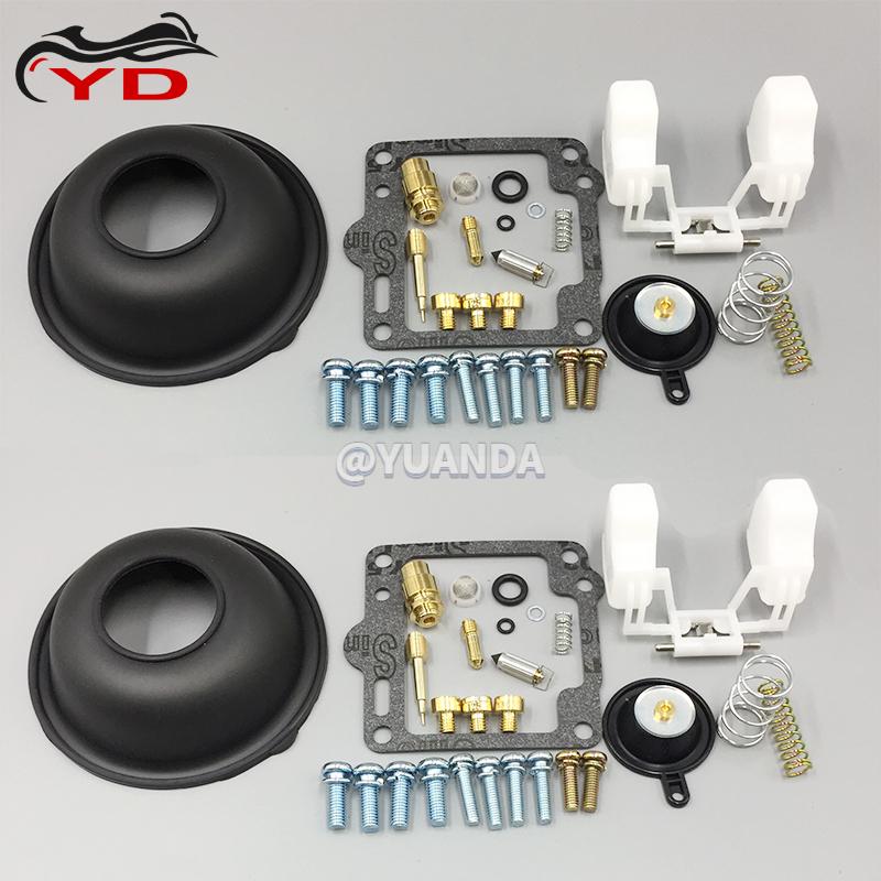 

For Yamaha XV1100 1988-1999 Virago XV 1100 Carburetor repair kit diaphragm air screw Float 2 sets