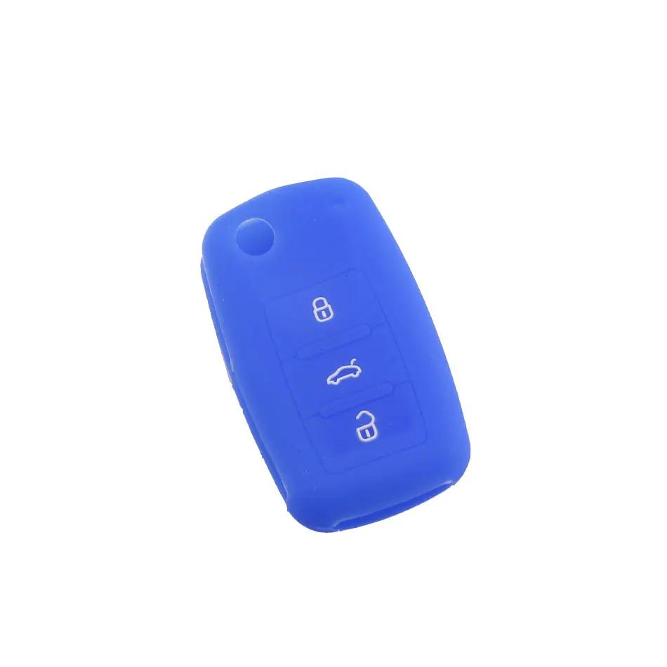 Silicone Car Key Cover Case for Volkswagen Polo Passat B5 Golf 4 5 6 Tiguan Golf Crossfox Plus EOS Scirocco Beetle Interior Acc.