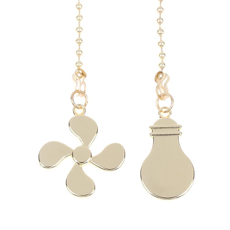 Fan Shape Ceiling Fan Pull Chain Light Shape Chandelier Pull Chain Metal Pendant Pull Chain Extension Chandelier Chain Extender