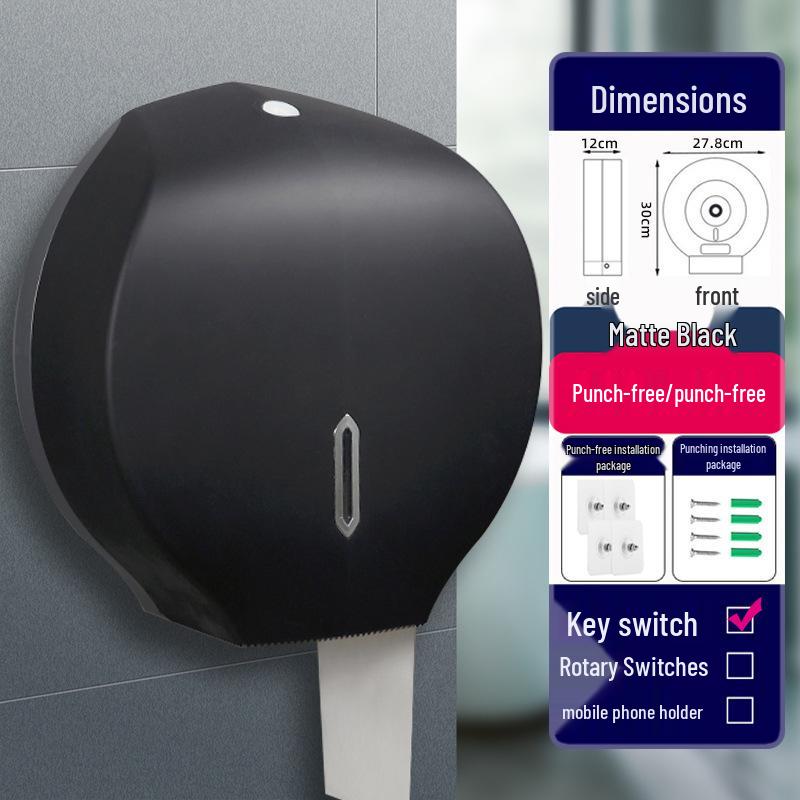 Wall-Mounted Waterproof Jumbo Toilet Paper Holder for Hotel Bathrooms