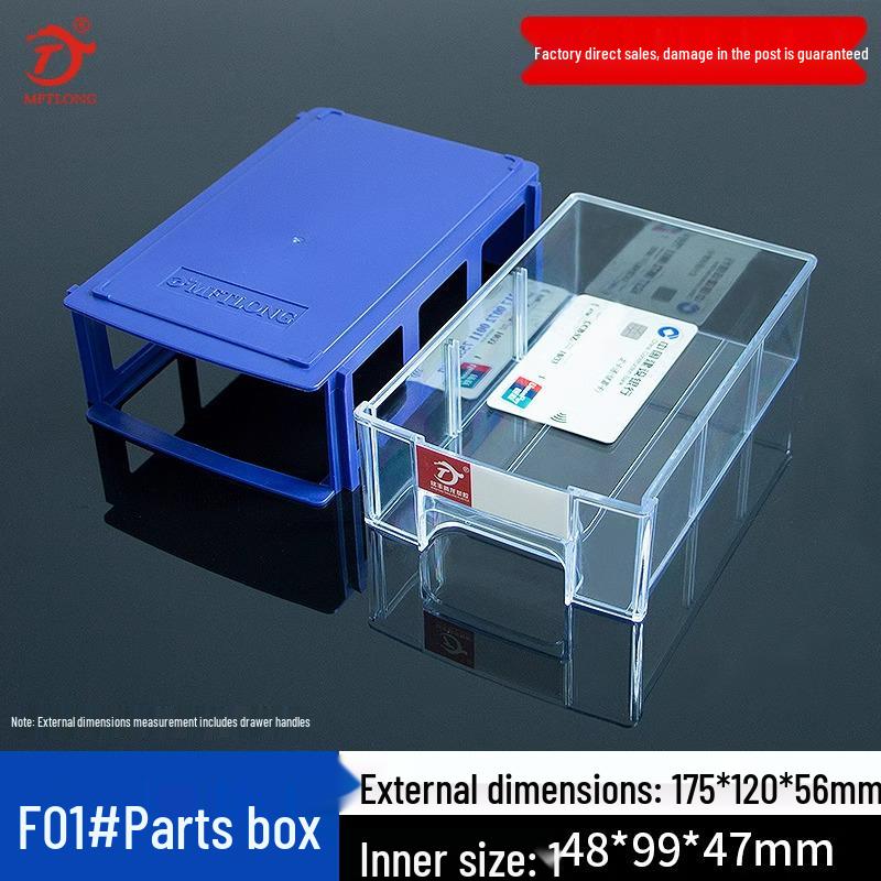 Desktop Drawer-Type Organizer Box, Thickened Storage Cabinet for Components and LEGO Bricks