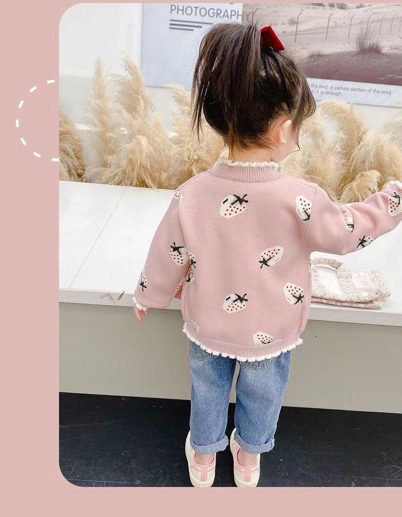 Girls' Knit Cardigan - New Autumn Style for Small To Medium Children, Fashionable Sweater Outerwear