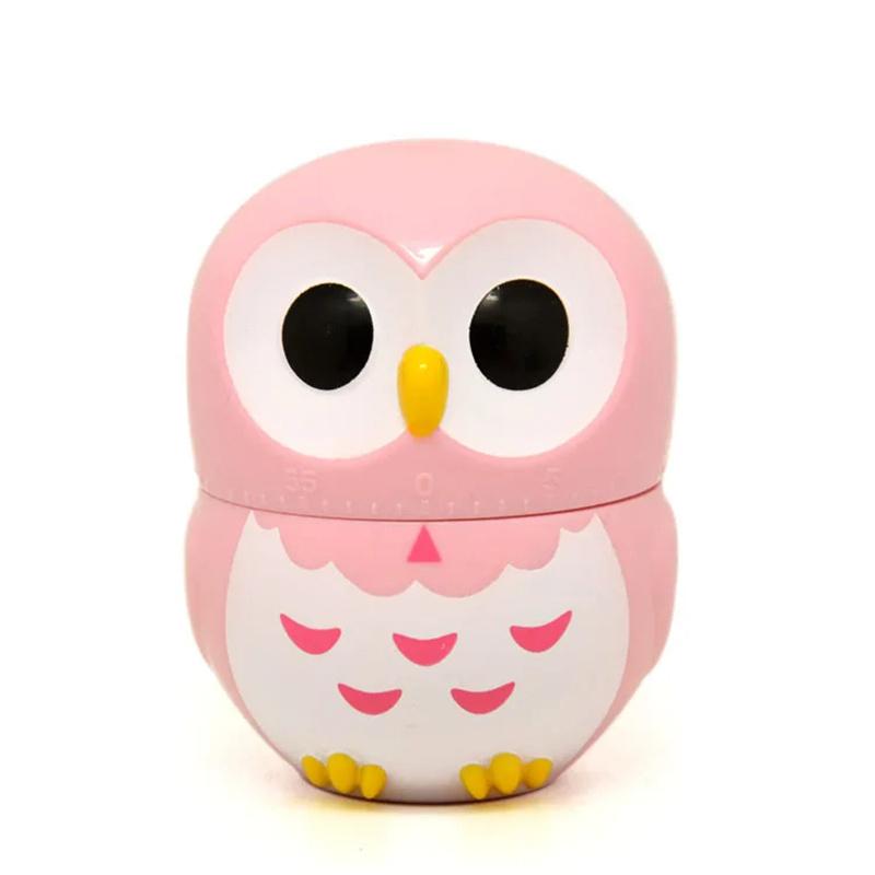 Cartoon Owl Timer Kitchen Cooking Oven Mechanical Timer Easy Operate Baking Helper Home Decoration for Children and Adults3