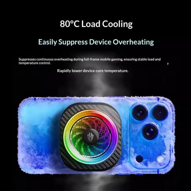 Redmagic 8 Pro Phone Cooler Magnetic Back Clip Cooler Semiconductor Cooling for Phone Black Shark Flydigi Gaming Live Streaming