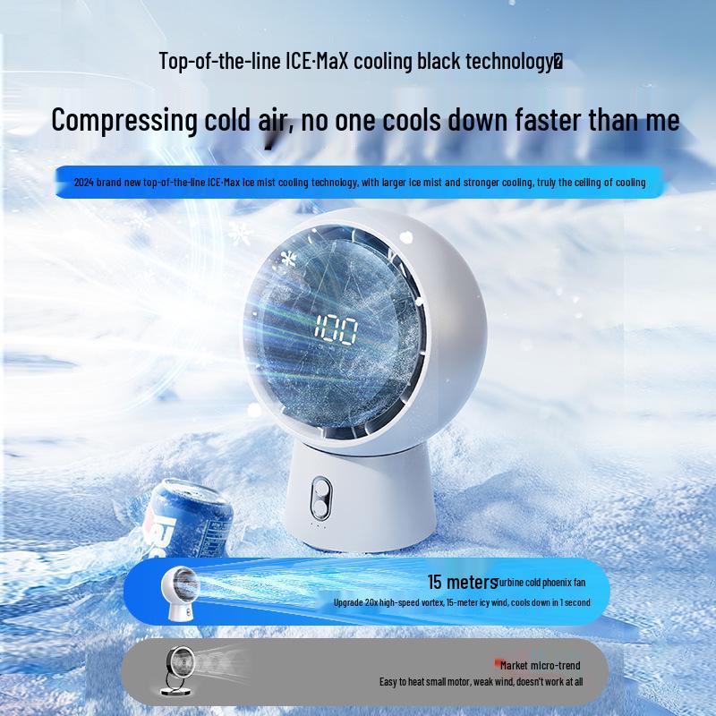 25-Year Mini Rechargeable High-Speed Desktop Fan with Timer