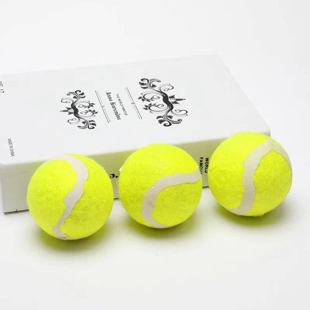3 Stück Hunde Tennisball Kausicheres Spielzeug Naturkautschuk Apportierball Hüpfendes Interaktives Haustierspielzeug für Aggressive Kauer
